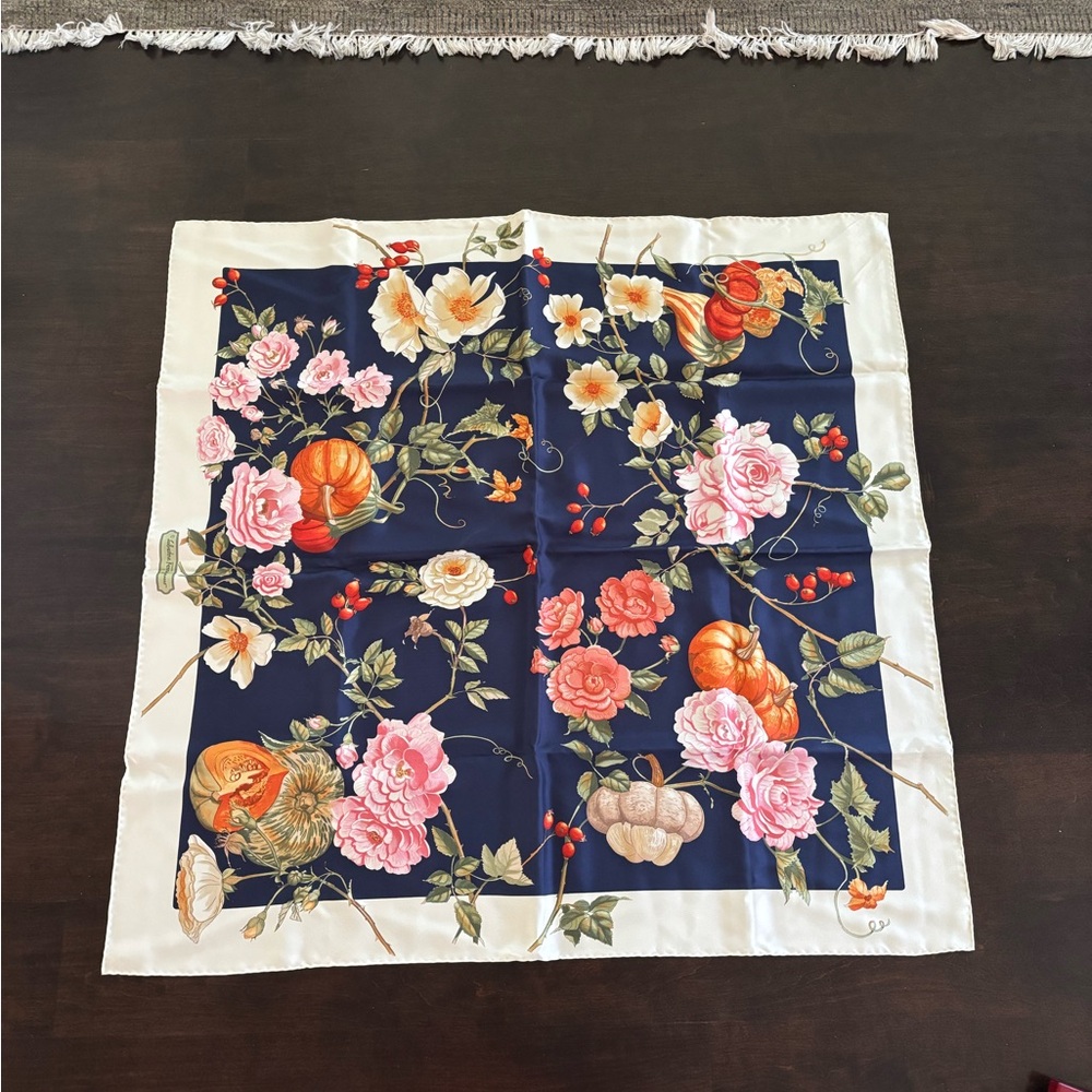 Salvatore Ferragamo Women's Silk Scarf Floral Pattern Italy